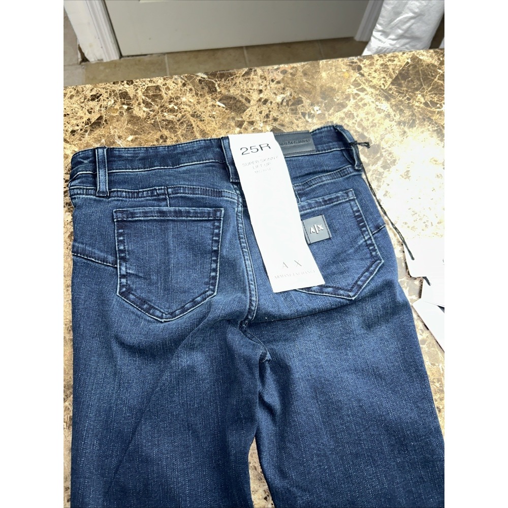 armani exchange AX Womens J69 Jeans Organic 25R Super Skinny Mid Rise 25x29.5 - Picture 10 of 11
